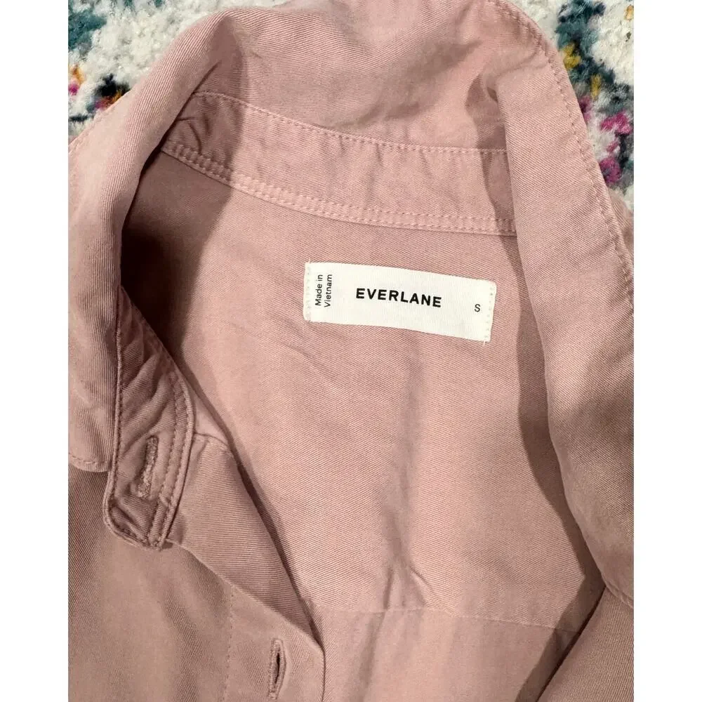 EVERLANE Must-Have Shirt Dress Belted Butterlite Collared Button Up Size S - Picture 5 of 6